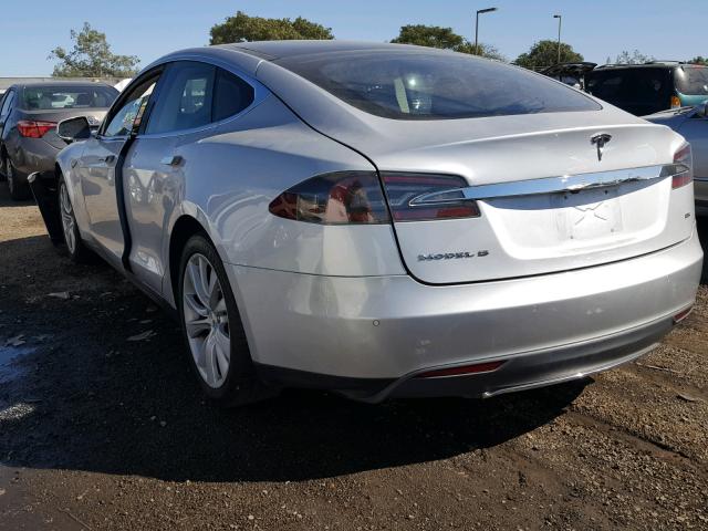 5YJSA1H17EFP49430 - 2014 TESLA MODEL S TAN photo 3