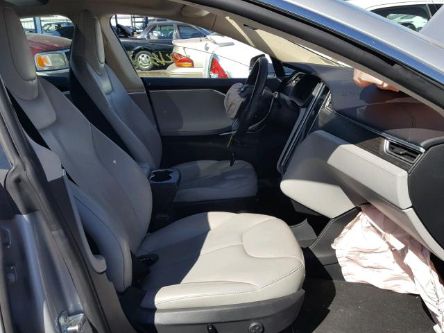 5YJSA1H17EFP49430 - 2014 TESLA MODEL S TAN photo 5