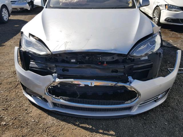 5YJSA1H17EFP49430 - 2014 TESLA MODEL S TAN photo 9