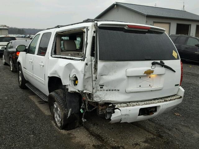 1GNSKJE37BR215330 - 2011 CHEVROLET SUBURBAN K WHITE photo 3