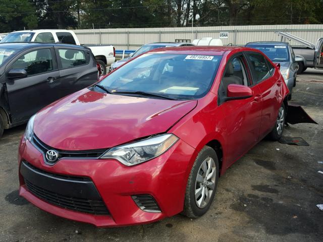 2T1BURHE4FC241771 - 2015 TOYOTA COROLLA L RED photo 2