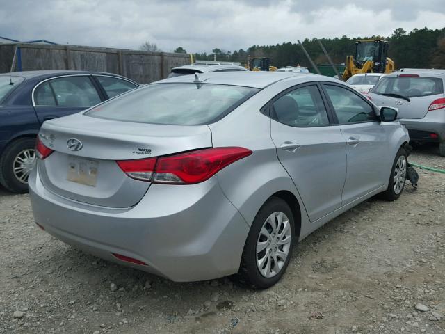 5NPDH4AE6BH051875 - 2011 HYUNDAI ELANTRA GL SILVER photo 4