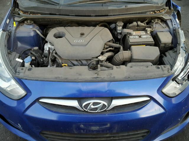 KMHCT4AE1DU283198 - 2013 HYUNDAI ACCENT GLS BLUE photo 7