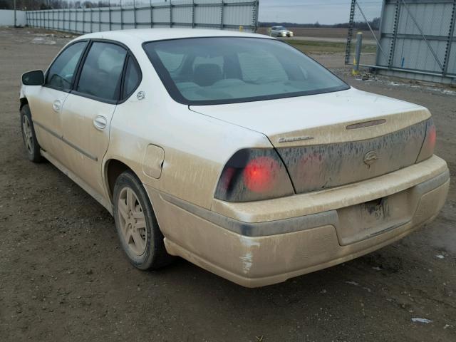 2G1WF52E859284126 - 2005 CHEVROLET IMPALA WHITE photo 3