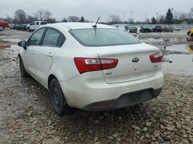 KNADM4A34E6409819 - 2014 KIA RIO LX WHITE photo 3