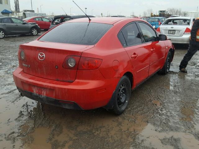 JM1BK12F751270046 - 2005 MAZDA 3 I RED photo 4