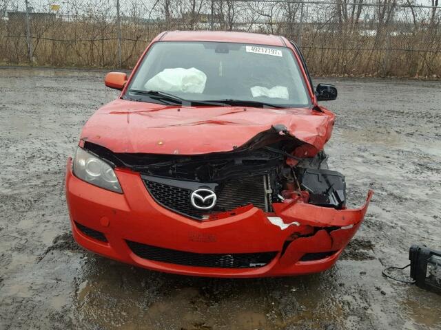 JM1BK12F751270046 - 2005 MAZDA 3 I RED photo 9