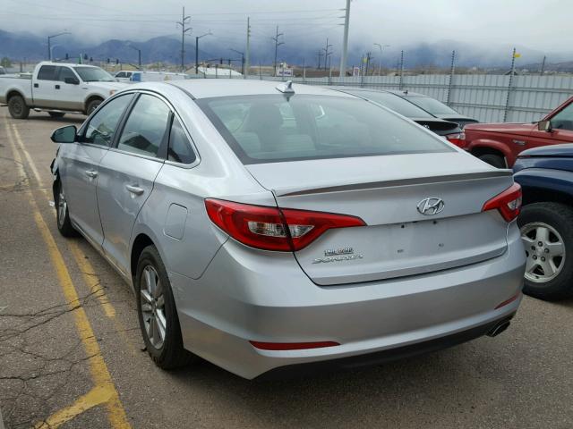 5NPE24AF1GH373149 - 2016 HYUNDAI SONATA SE SILVER photo 3