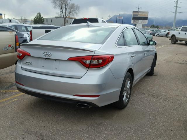 5NPE24AF1GH373149 - 2016 HYUNDAI SONATA SE SILVER photo 4