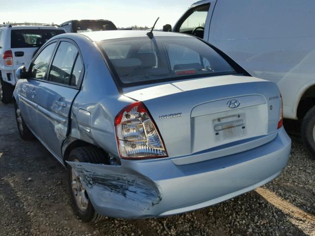 KMHCN46C46U054339 - 2006 HYUNDAI ACCENT GLS BLUE photo 3