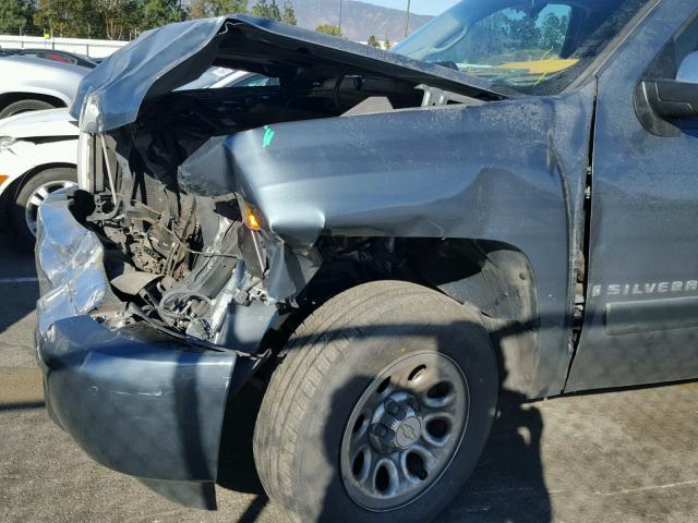 2GCEC13C381234688 - 2008 CHEVROLET SILVERADO BLUE photo 9