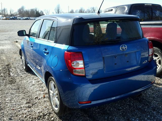 JTKKUPB43D1030009 - 2013 TOYOTA SCION XD BLUE photo 3