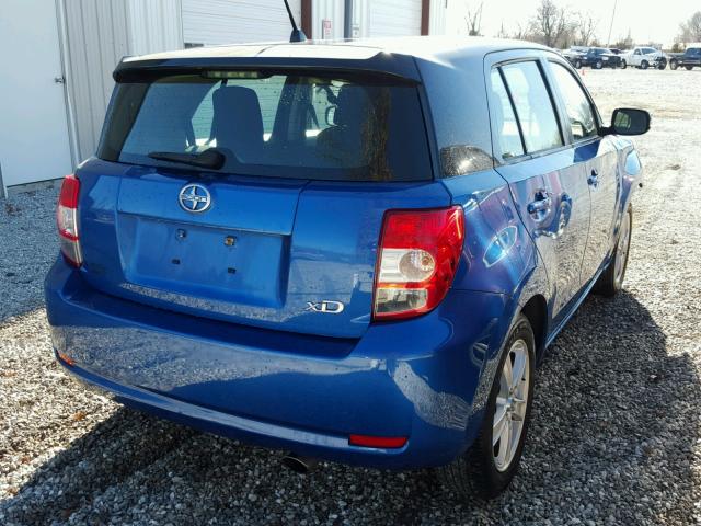 JTKKUPB43D1030009 - 2013 TOYOTA SCION XD BLUE photo 4