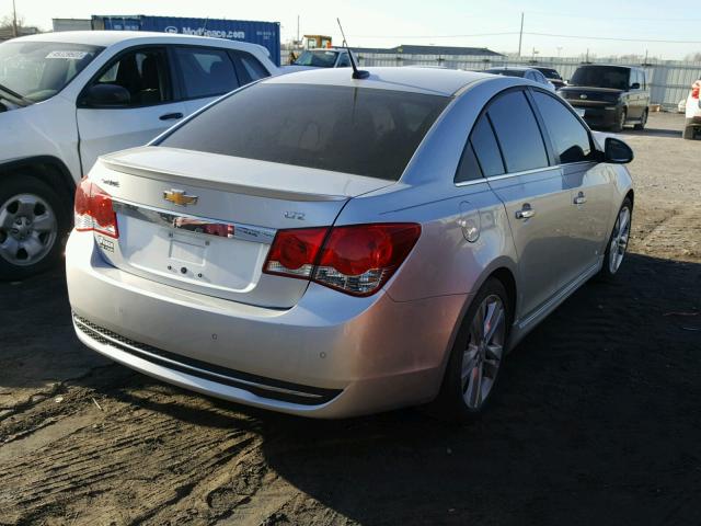 1G1PH5SCXC7318868 - 2012 CHEVROLET CRUZE LTZ SILVER photo 4