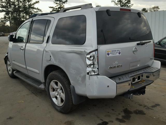 5N1BA08A97N712874 - 2007 NISSAN ARMADA SE SILVER photo 3