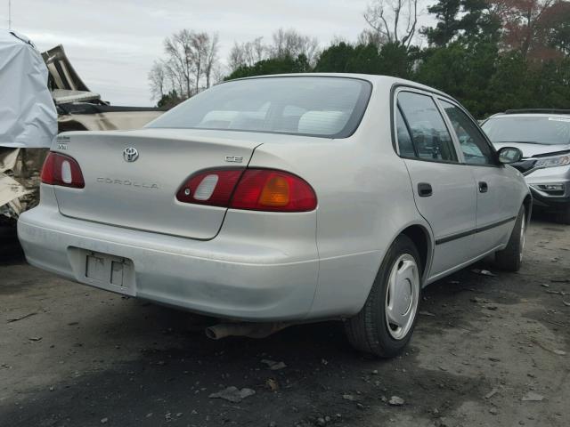 1NXBR12E8YZ328084 - 2000 TOYOTA COROLLA VE SILVER photo 4