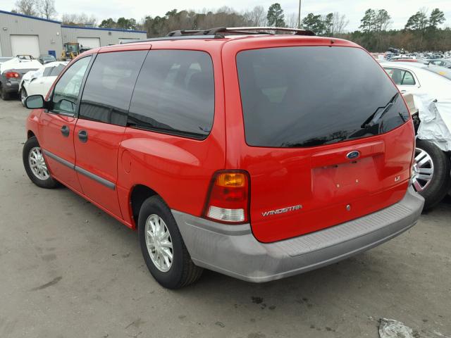 2FMZA51411BC25641 - 2001 FORD WINDSTAR L RED photo 3