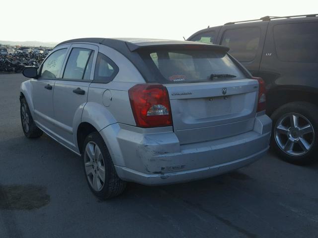 1B3HB48B07D510511 - 2007 DODGE CALIBER SX SILVER photo 3