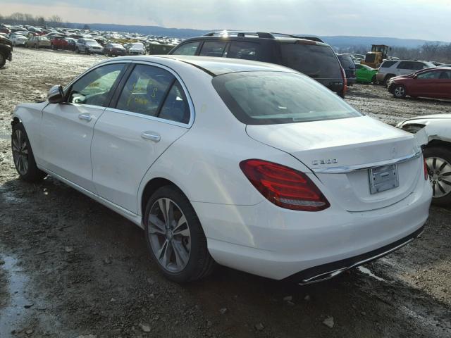 55SWF4KBXFU001731 - 2015 MERCEDES-BENZ C 300 4MAT WHITE photo 3