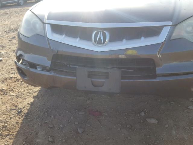 5J8TB18299A002454 - 2009 ACURA RDX GRAY photo 9