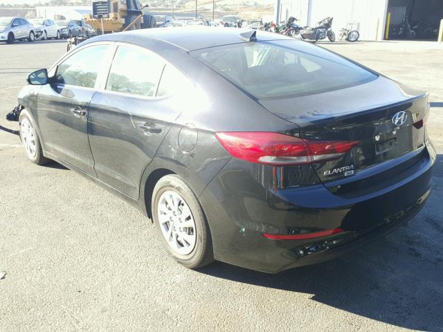 KMHD74LF3HU092242 - 2017 HYUNDAI ELANTRA SE BLACK photo 3