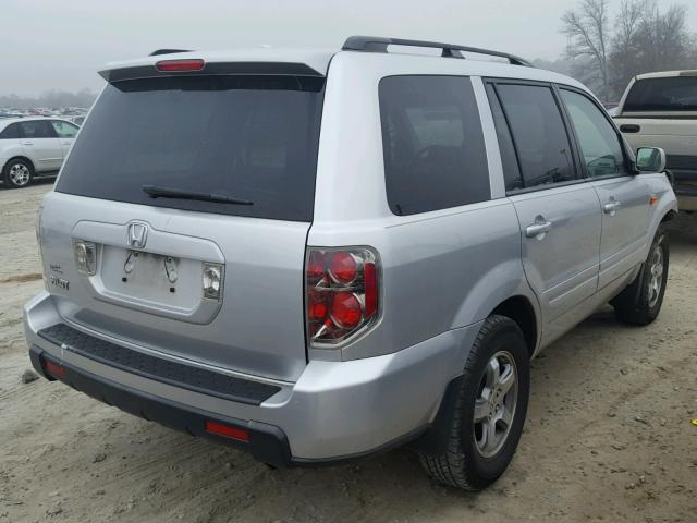 5FNYF28518B004259 - 2008 HONDA PILOT EXL SILVER photo 4