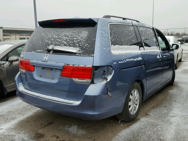 5FNRL3H67AB089626 - 2010 HONDA ODYSSEY EX BLUE photo 4