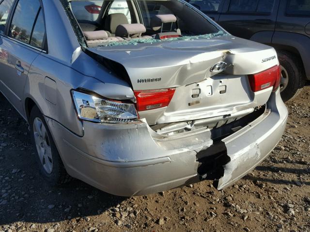 5NPET46C09H429659 - 2009 HYUNDAI SONATA GLS SILVER photo 9