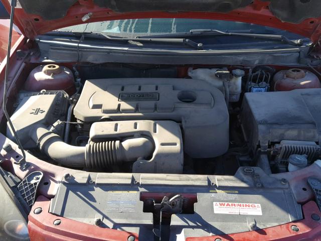 1G2ZF58B574205409 - 2007 PONTIAC G6 VALUE L RED photo 7