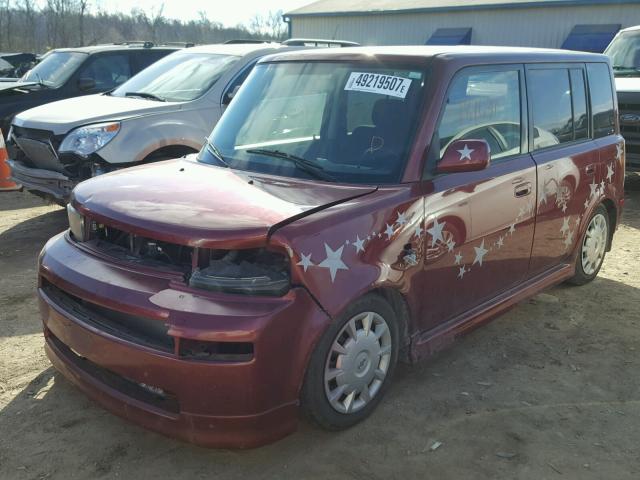 JTLKT324064122610 - 2006 TOYOTA SCION XB RED photo 2