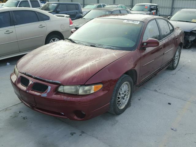 1G2WP52K8YF221747 - 2000 PONTIAC GRAND PRIX RED photo 2
