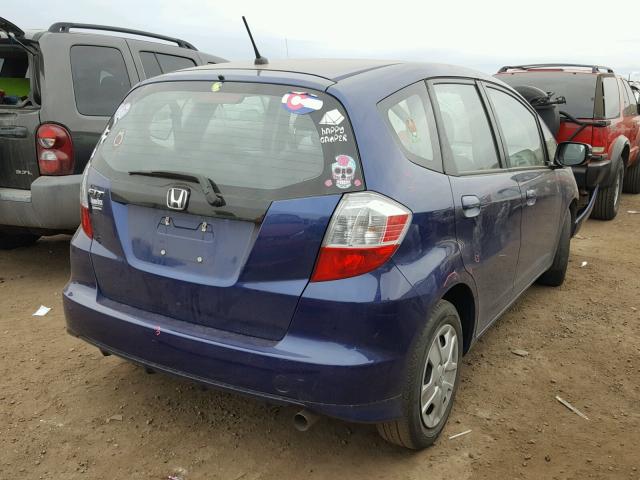 JHMGE8G38DC081234 - 2013 HONDA FIT BLUE photo 4