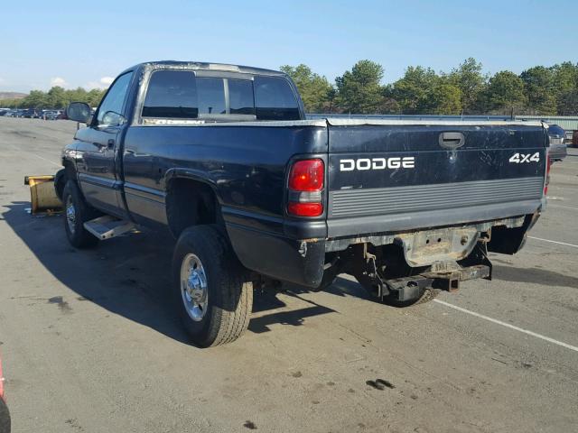 3B7KF26Z7YM208507 - 2000 DODGE RAM 2500 BLACK photo 3