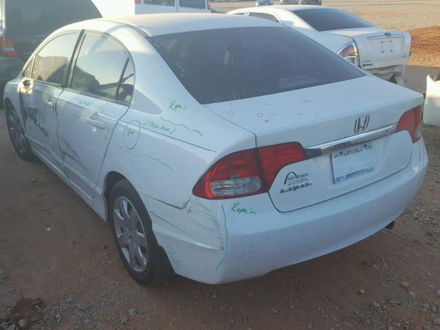 2HGFA1F59AH506747 - 2010 HONDA CIVIC LX WHITE photo 3