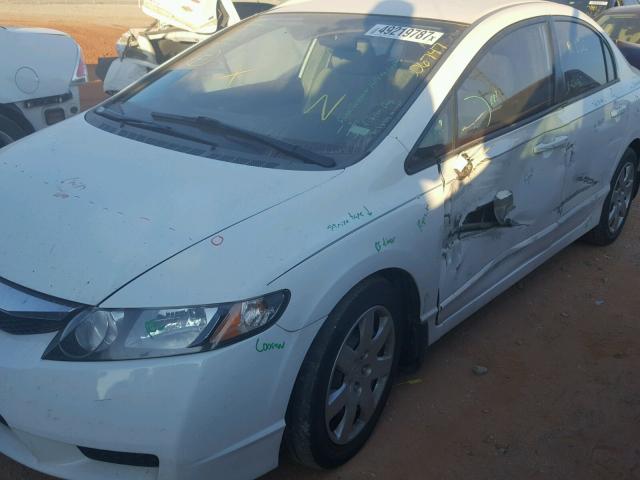 2HGFA1F59AH506747 - 2010 HONDA CIVIC LX WHITE photo 9