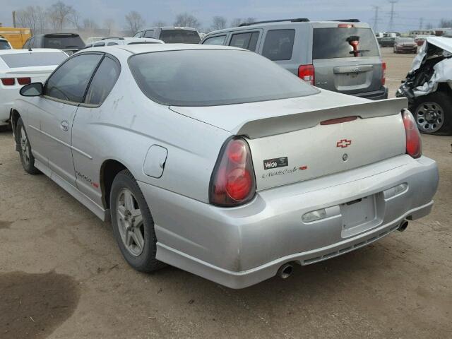 2G1WX12K539235278 - 2003 CHEVROLET MONTE CARL ვერცხლისფერი ფოტო 3