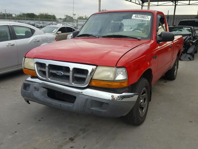 1FTYR10C8YTA18037 - 2000 FORD RANGER RED photo 2