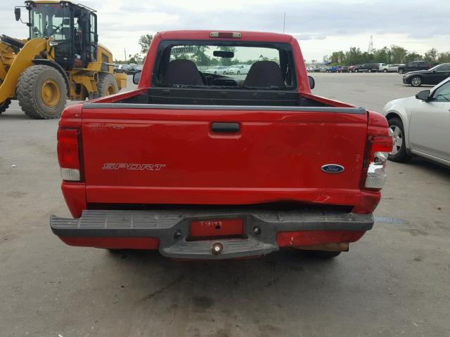 1FTYR10C8YTA18037 - 2000 FORD RANGER RED photo 9