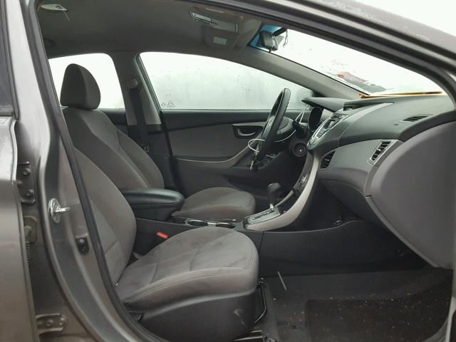 5NPDH4AE8DH153939 - 2013 HYUNDAI ELANTRA GL GRAY photo 5