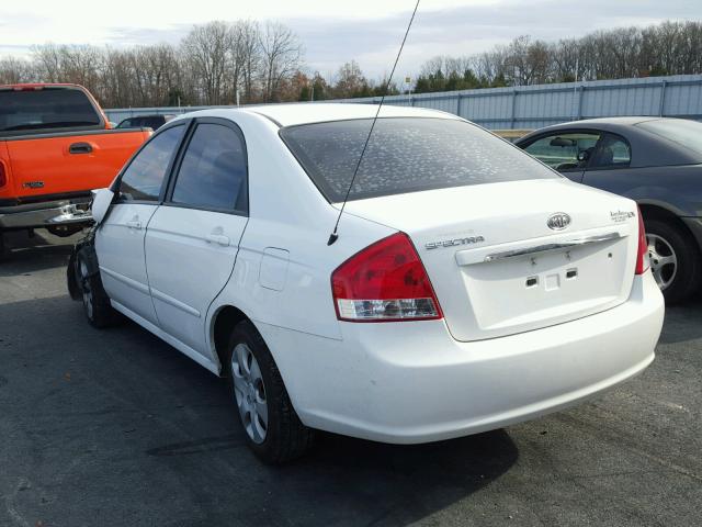 KNAFE121585505003 - 2008 KIA SPECTRA EX WHITE photo 3