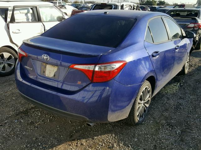 5YFBURHE7EP001838 - 2014 TOYOTA COROLLA L BLUE photo 4