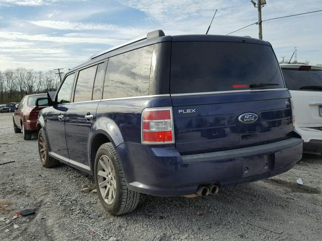 2FMGK5CC4BBD32483 - 2011 FORD FLEX SEL BLUE photo 3