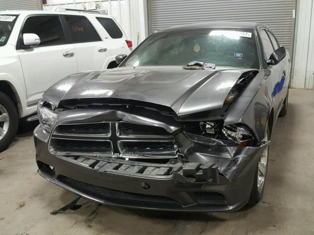 2C3CDXBG7EH349409 - 2014 DODGE CHARGER SE GRAY photo 2