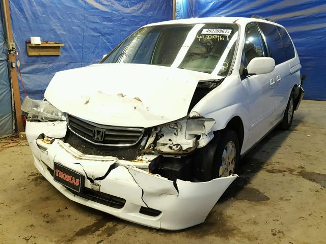 5FNRL18644B071237 - 2004 HONDA ODYSSEY EX WHITE photo 2