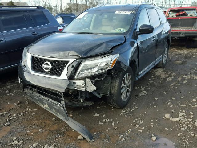 5N1AR2MM1EC650573 - 2014 NISSAN PATHFINDER BLACK photo 2