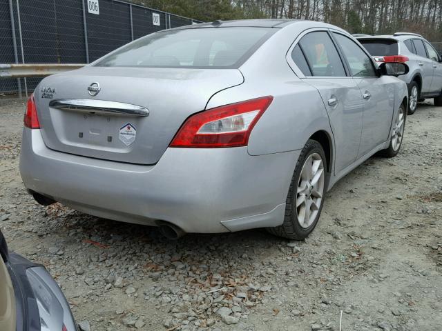 1N4AA51E59C801050 - 2009 NISSAN MAXIMA S SILVER photo 4