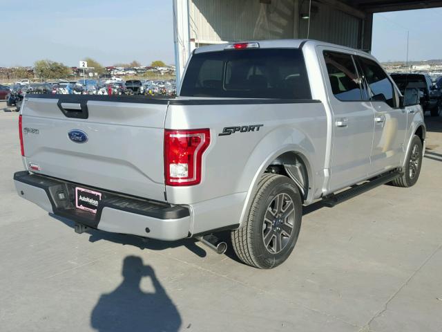 1FTEW1CP3HKC52876 - 2017 FORD F150 SUPER SILVER photo 4