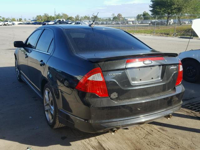 3FAHP0KCXBR108060 - 2011 FORD FUSION SPO BLACK photo 3