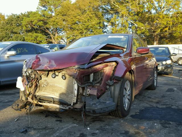 1HGCP2F39AA049748 - 2010 HONDA ACCORD LX MAROON photo 2