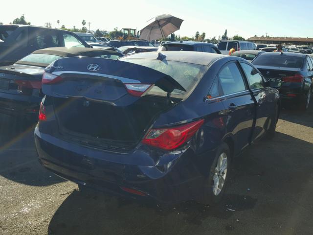 5NPEB4ACXBH214998 - 2011 HYUNDAI SONATA GLS BLUE photo 4